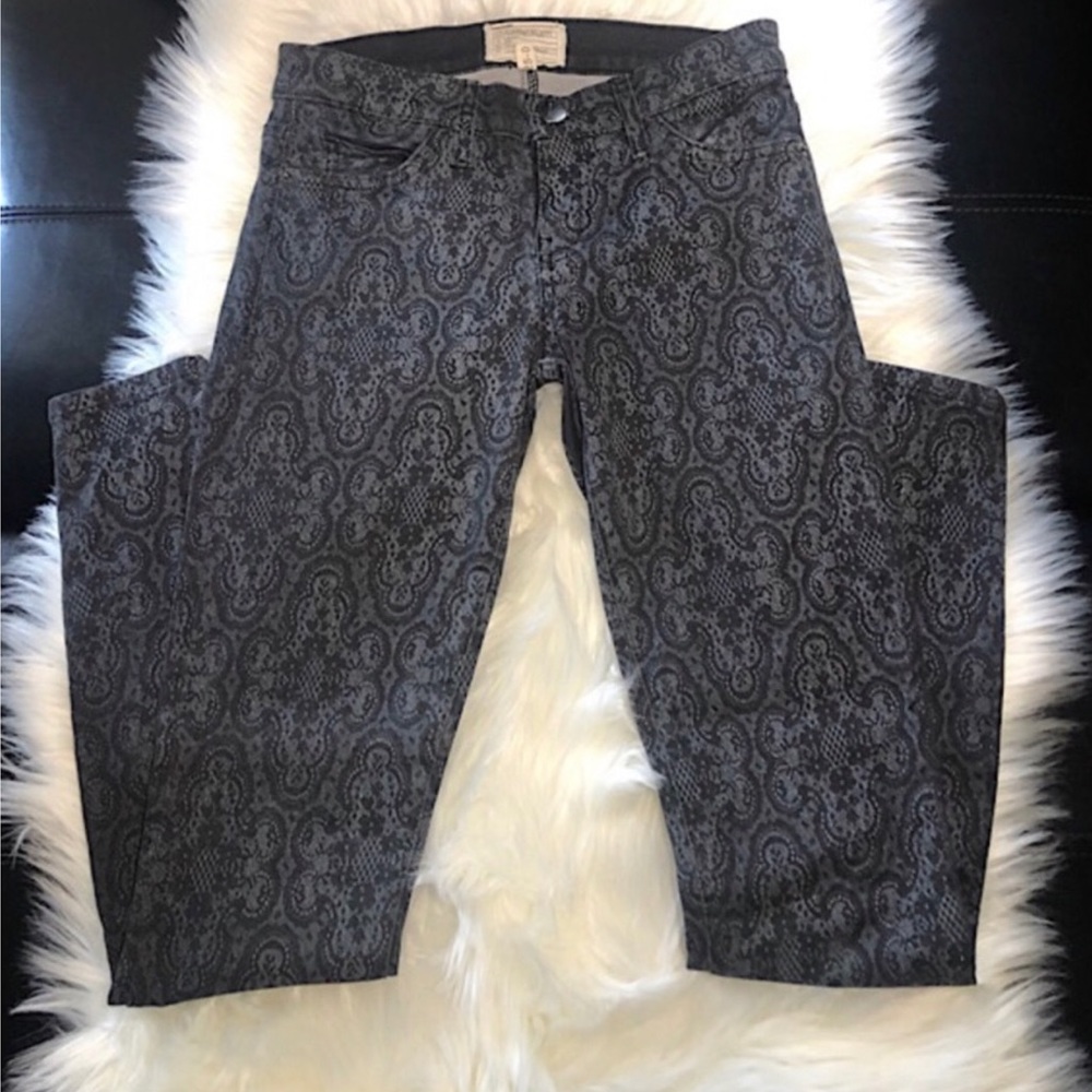 Current/Elliott The Ankle Print Skinny Jeans